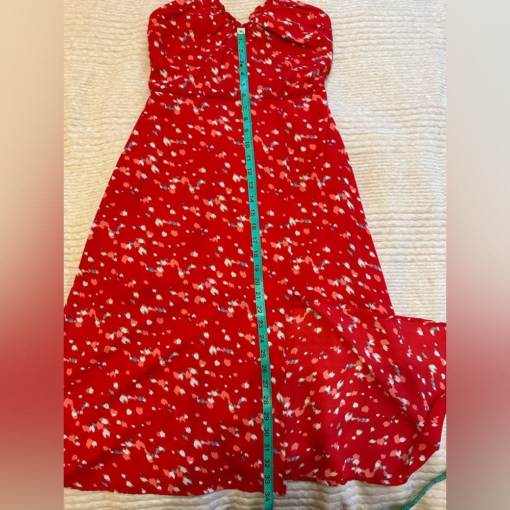 Red Dress with Pattern - Picture 5 of 9